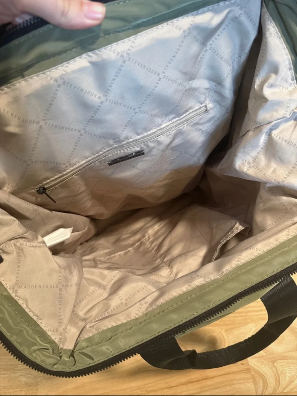 Steve Madden Olive Quilted Backpack - Versatile Everyday Bag